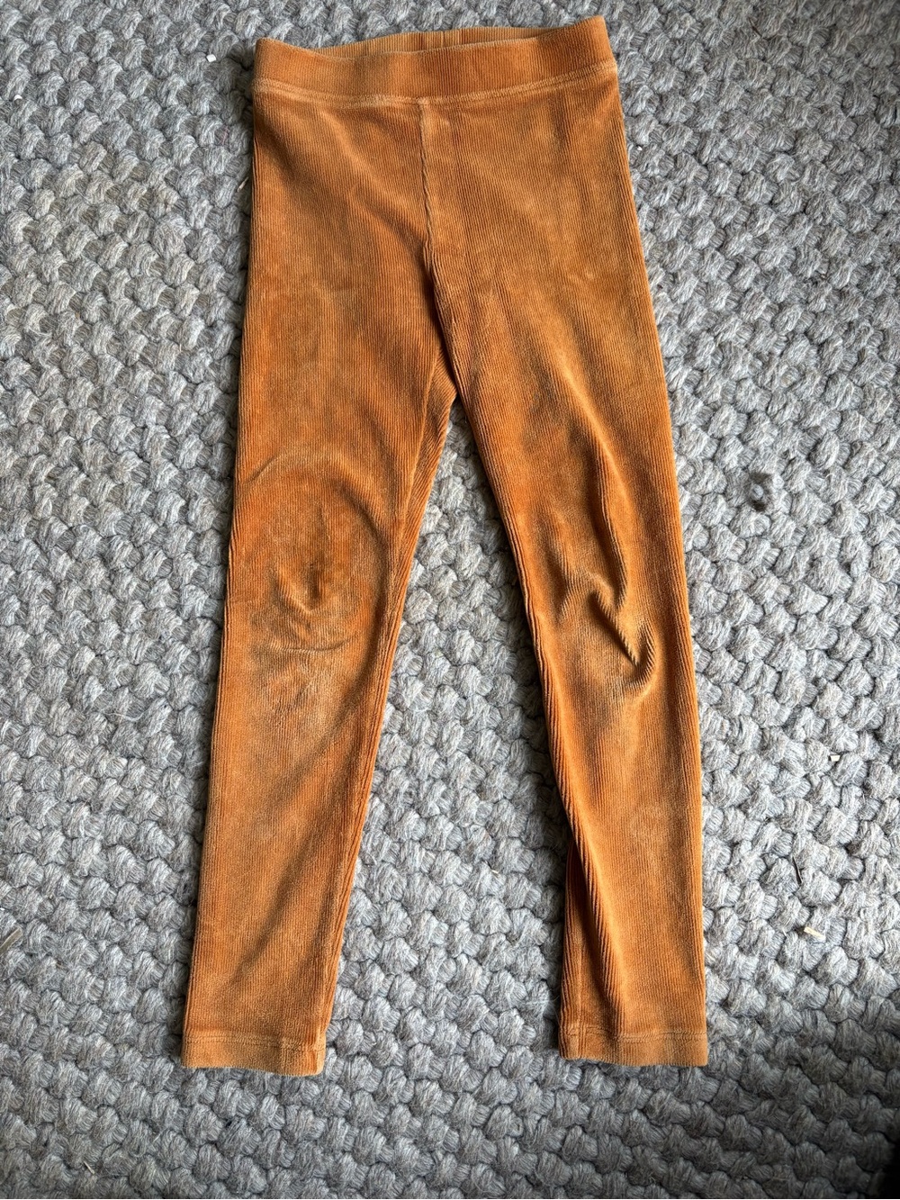 Crewcuts Velvet Leggings in Rust Orange